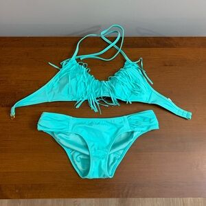 Victoria’s Secret Turquoise Fringe Bikini Set